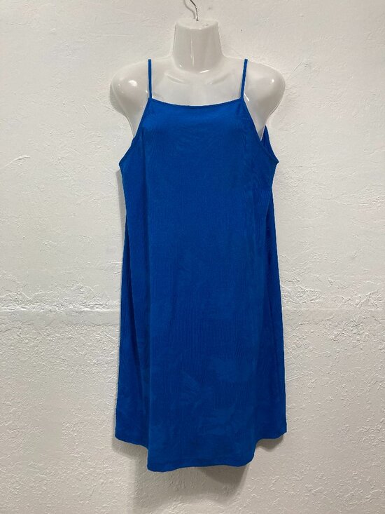 Jimmy Key Dresses & Skirts - Jimmy Key Knit Pullover Mini Dress Sleeveless Kobalt Blue Minimalist Size L